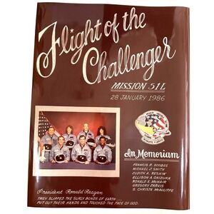 Flight of the Challenger Glossy Poster In Memoriam 51L  Mission  20" x 16"